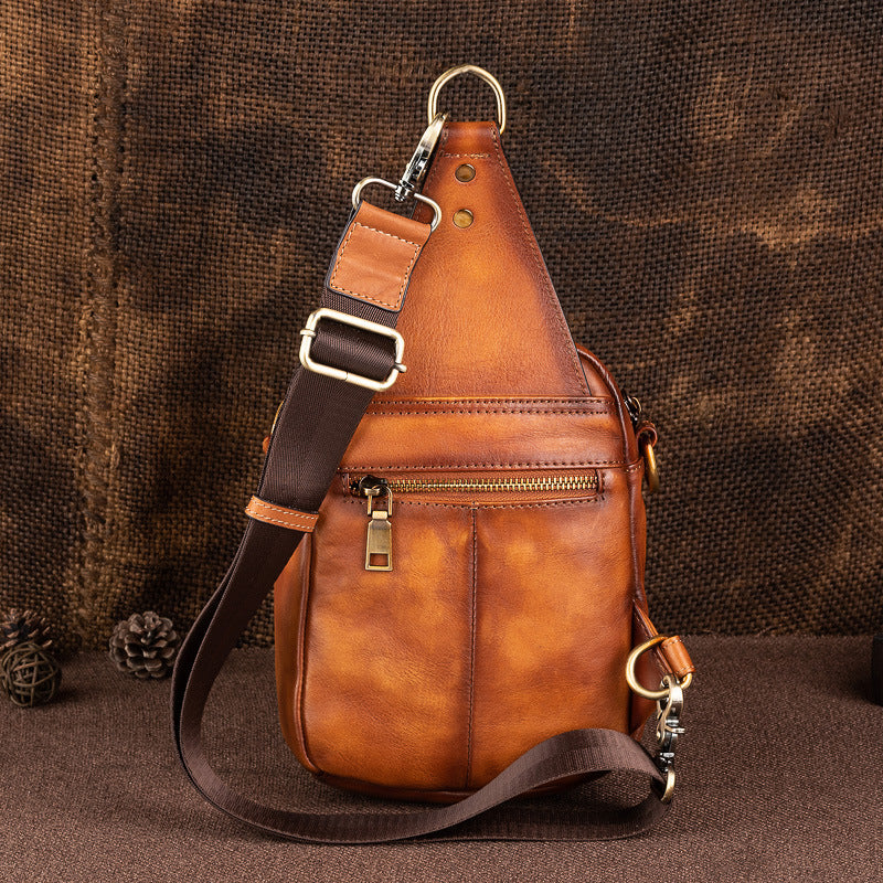 Ombro de couro de vaca vintage Bolsa bolsa crossbody