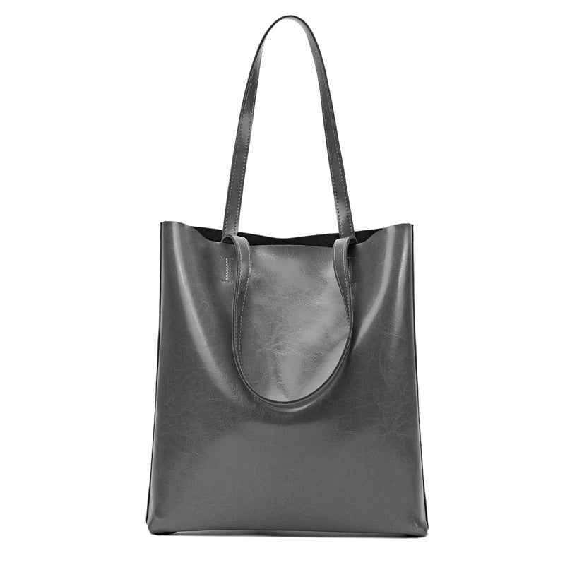 Vintage Women Tote Bag Cow Leather Handbag