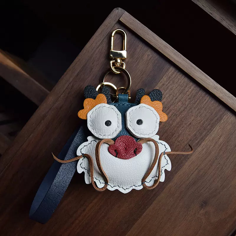 Cartoon Dragon Bag Pendant Sheepskin Keychain