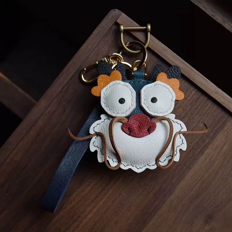 Cartoon Dragon Bag Pendant Sheepskin Keychain