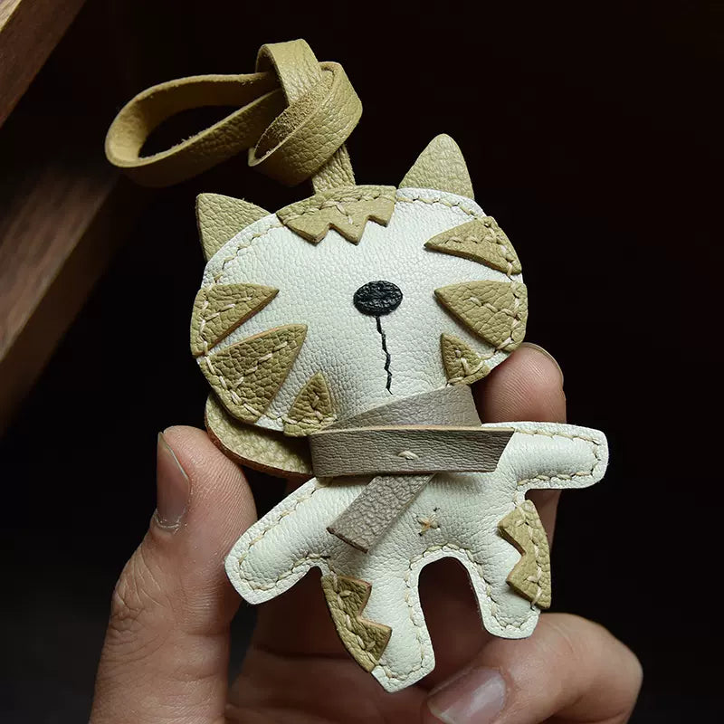 Cute Cat Sheepskin Bag Pendant Keychain