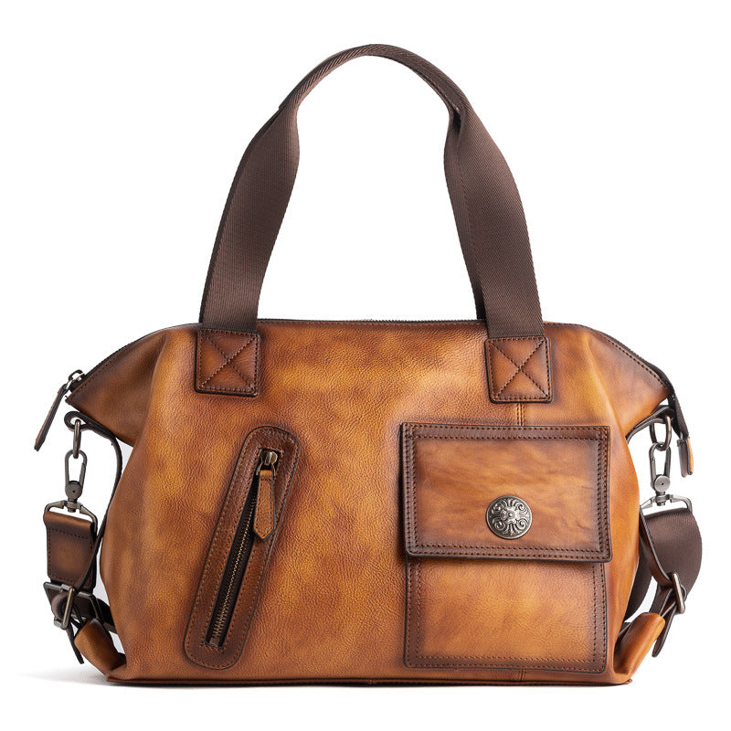 Sac à main en cuir de vache vintage pour homme, sac de voyage, sac à bandoulière