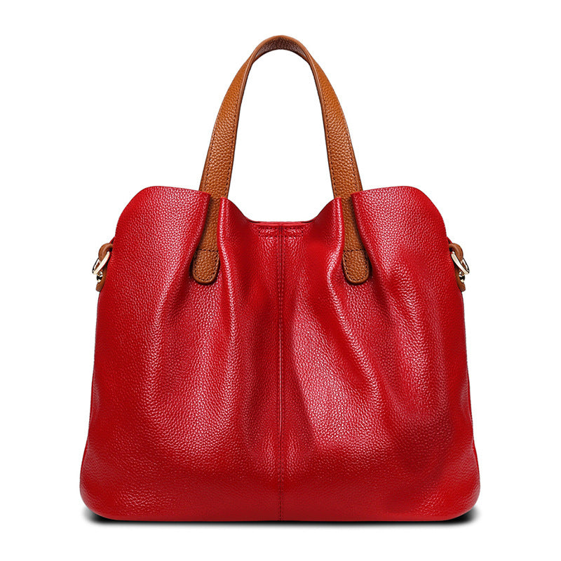 Fashion Cow Leather Women Tote Bag Classic Shoulder Bag Handbag