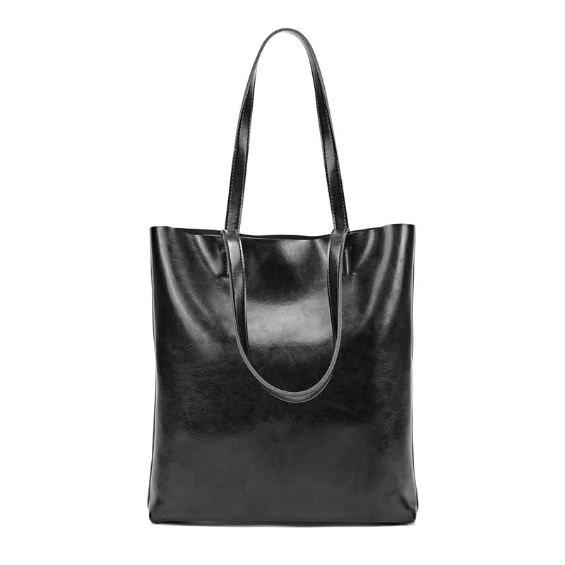 Vintage Women Tote Bag Cow Leather Handbag