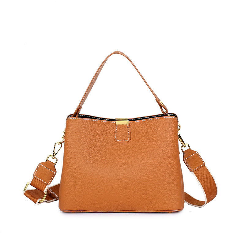 Classic Women Barrel Bag Cow Leather Handbag Crossbody Shoulder Bags