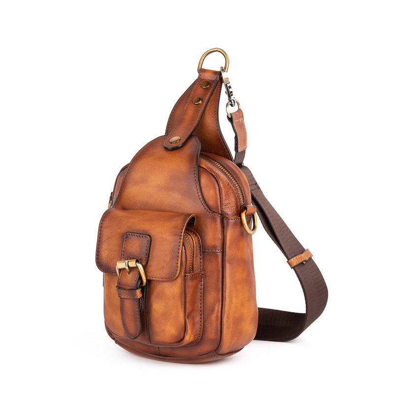 Ombro de couro de vaca vintage Bolsa bolsa crossbody