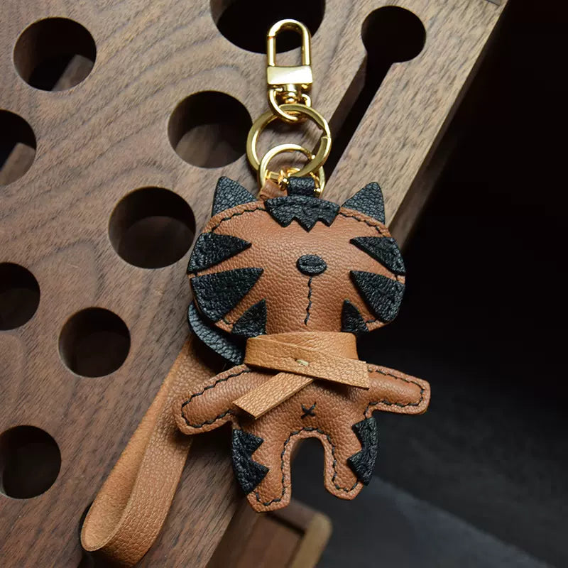 Cute Cat Sheepskin Bag Pendant Keychain