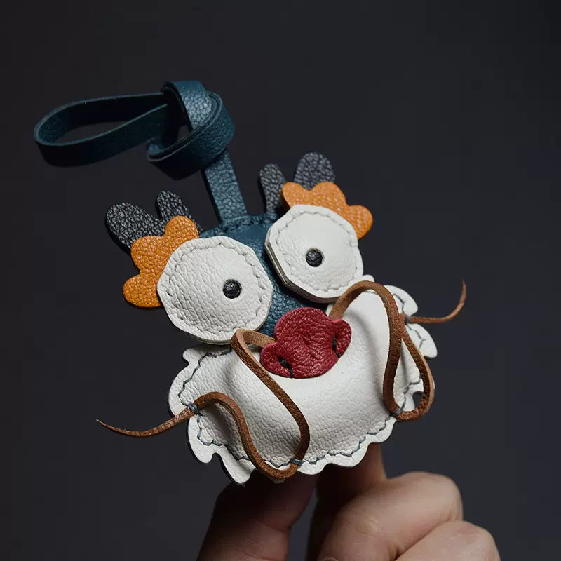 Cartoon Dragon Bag Pendant Sheepskin Keychain