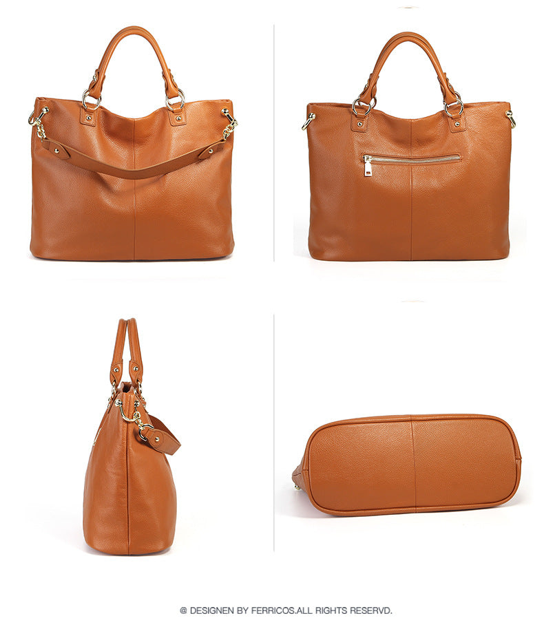 Cow Leather Women Tote Bag Hanbag Shoulder Bag