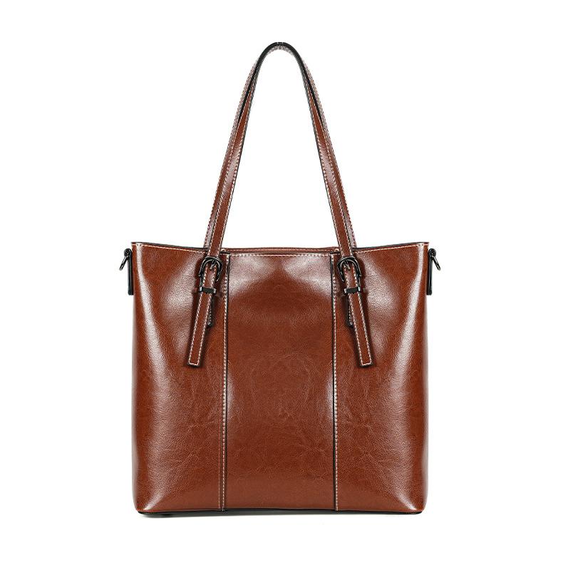 Cow Leather Women Tote Bag Big Capacity Shoulder Bag