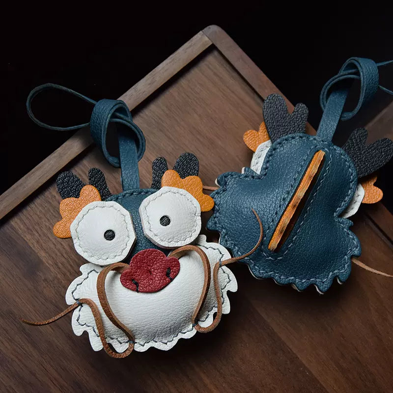 Cartoon Dragon Bag Pendant Sheepskin Keychain