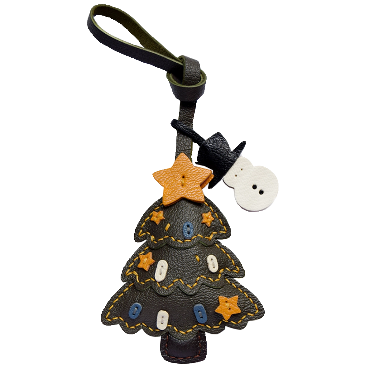 Santa Claus Christmas Tree Bag Pendant Sheepskin Keychain