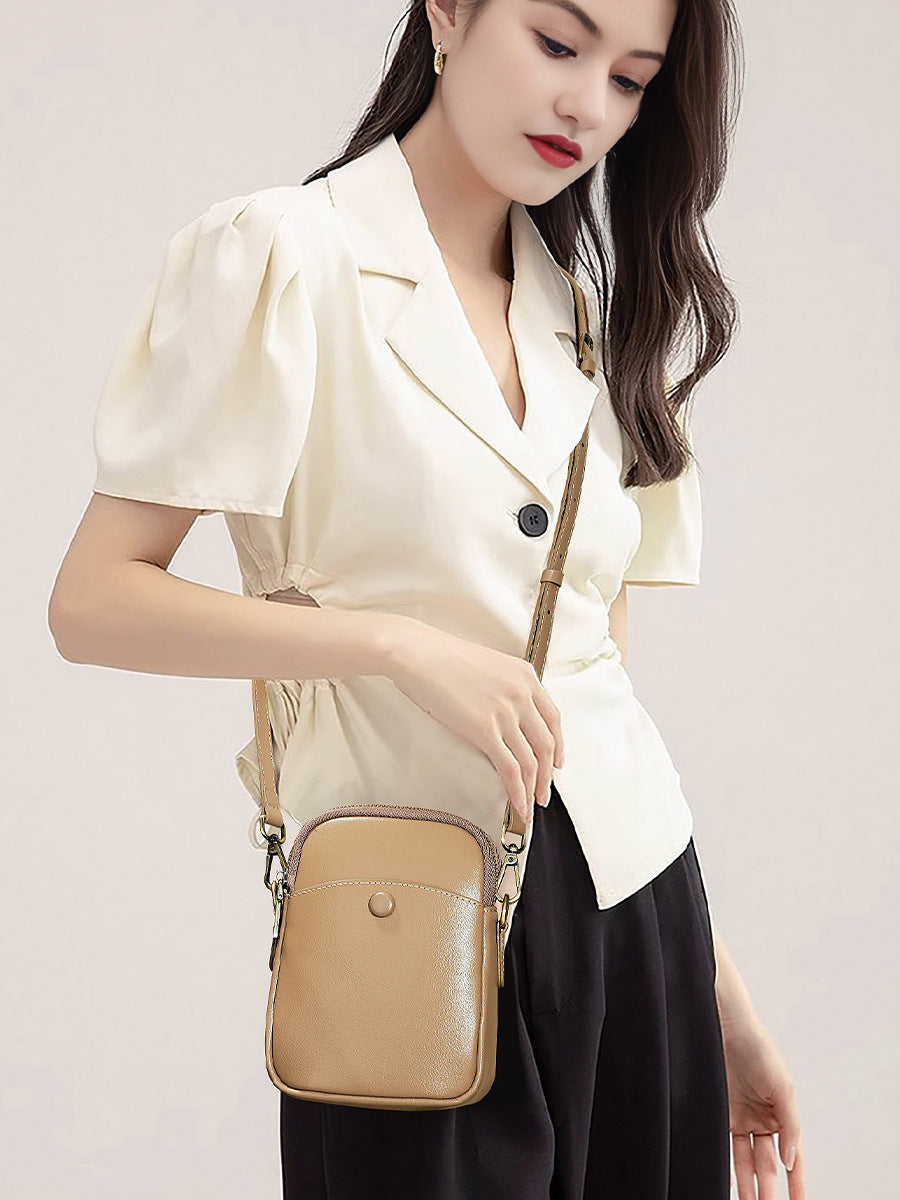 Cow Leather Women Phone Bag Shoulder Bag Crossbody Bag