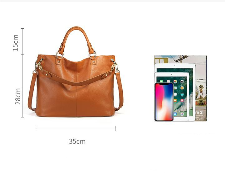 Cow Leather Women Tote Bag Hanbag Shoulder Bag